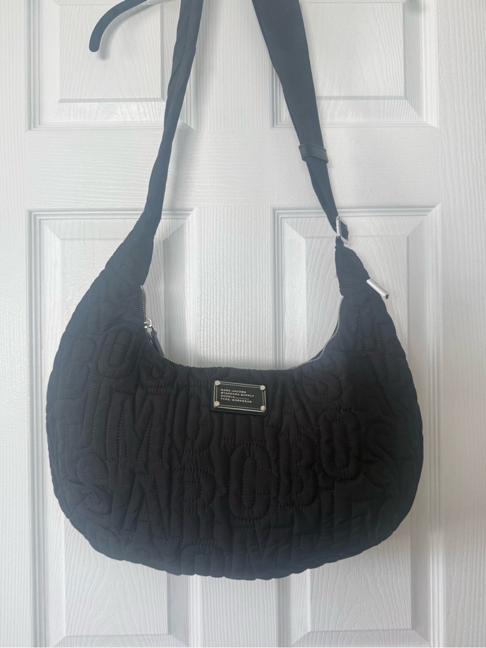 NEW Marc Jacobs Jumbled Logo Workwear Nylon Crossbody Bag